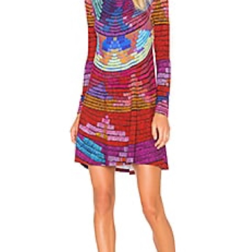 MARA HOFFMAN RADIAL SWING MINI DRESS IN RASPBERRY - Picture 6 of 14